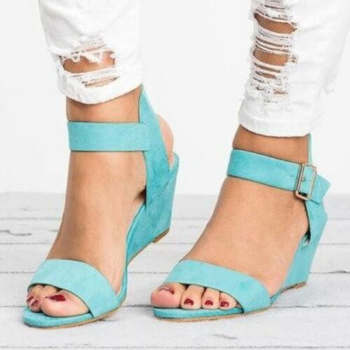turquoise low wedges